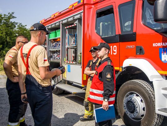 Pożar w Metsä Tissue - strażacy ze Strzelec Opolskich na wielkich ćwiczeniach