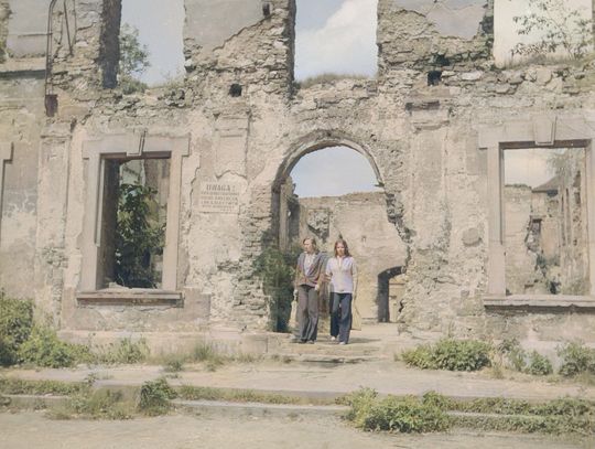 Strzelce Opolskie 50 lat temu - ruiny zamku