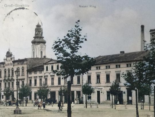 Plac Żeromskiego w Strzelcach Opolskich sto lat temu