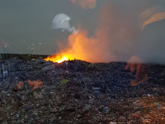 Pożar wysypiska w Kielczy