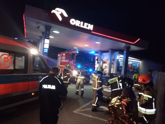 Wybuch przy stacji paliw w Leśnicy